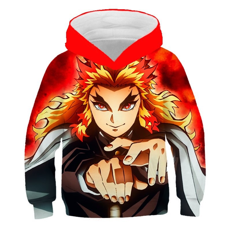 Purpose Durable Demon Slayer 3D baby Kids Hoodie Girls Off white Ghost Blade boys clothes Casual Sweatshirts Pullover... - Image 2