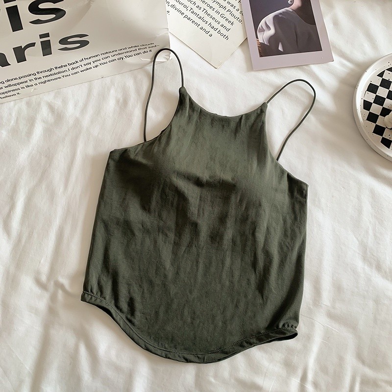 Purpose Quality Women Chest Pad Thin Vest Women's Bottoming Outside Wear Sleeveless Short Top Essential Premium - Image 5
