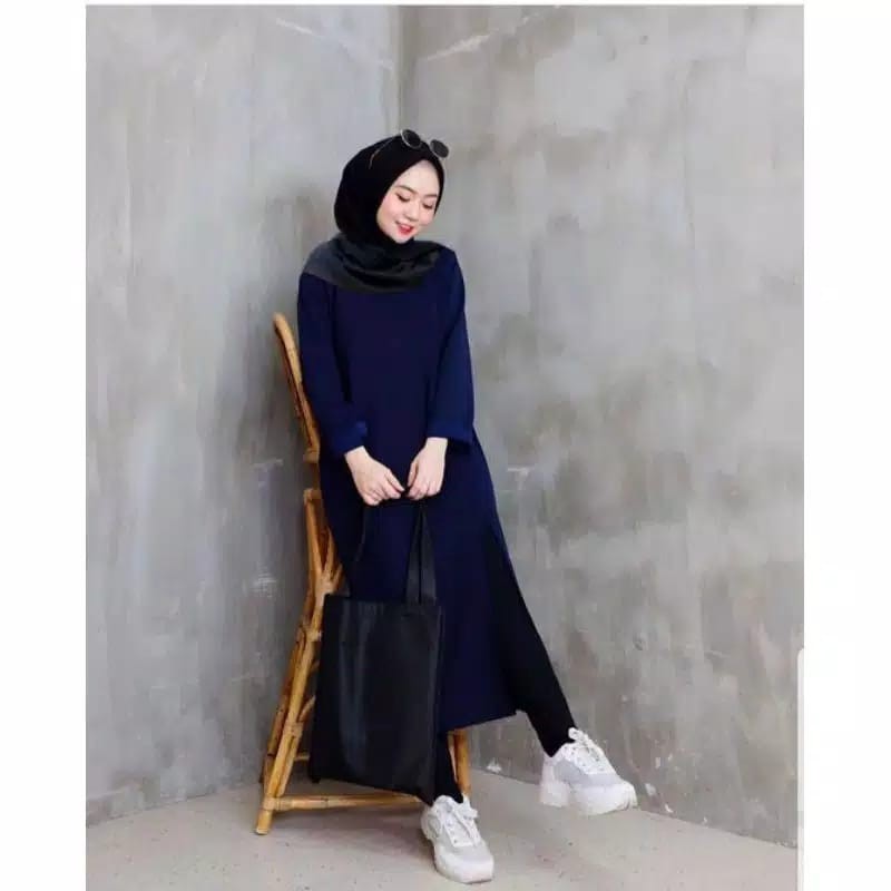 Versatile Essential Tunik LONDRA / BABYTERRY Material MUSLIM FASHION Women FIT XL (LD110CM PJ 105CM) - Image 3