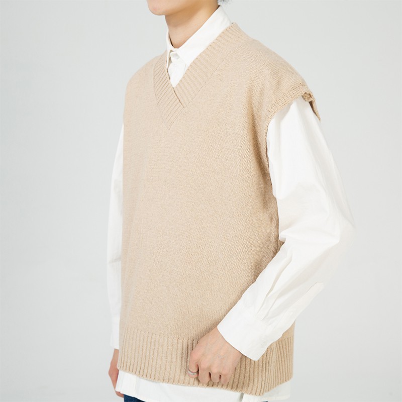 Multi Quality 【3 Color】V Collar Sweater M-2XL Korean College Style Vest Men V neck knitted tops/rompi Rajutan Leh... - Image 4