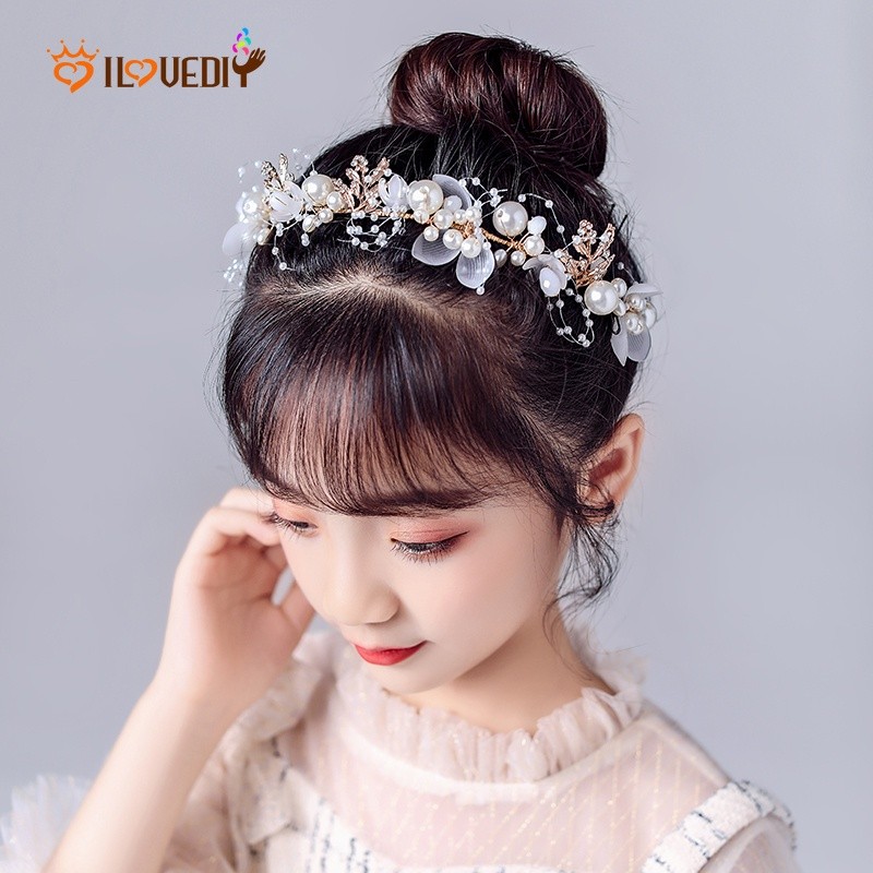 Essential Versatile Girl Fashion Pearl Flower Headband Crown Hair Accessories / Bridal Romantic Wedding Handmade Adju... - Image 3