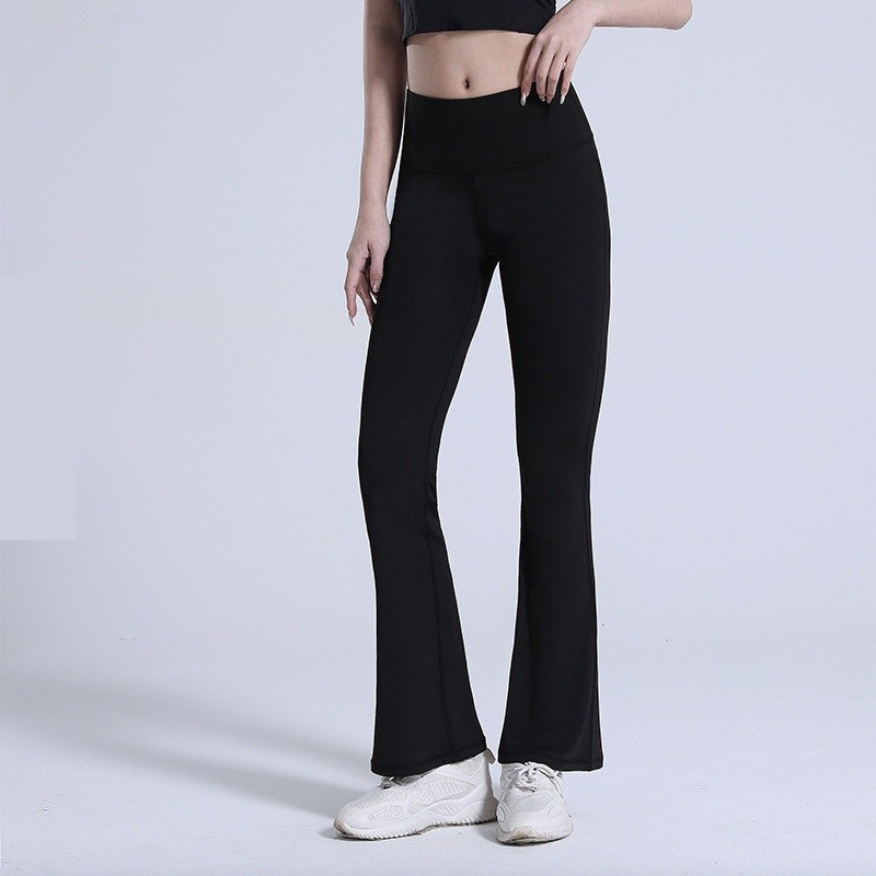 Premium Essential Women's Soft Flare Leg Yoga Pants High Waist Wide Palazzo Bell Bottom Sports Loose Leggings Durable - Image 4
