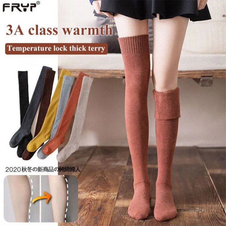 Purpose Durable Warm leg beautify Long Stockings/Women's thermal stockings/ Winter fleece over knee socks Must Have - Image 3