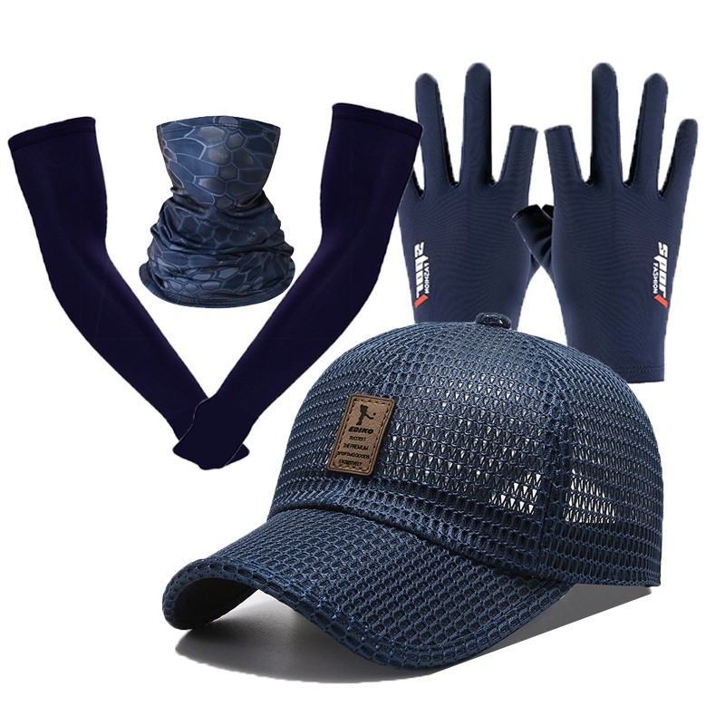 Multi Versatile NEW Fishing 4pcs Suit Fish Hat Scarf Gloves Sleeve Ultraviolet-proof Comfort Ventilate Cycling Hiking... - Image 5