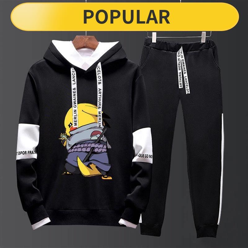 Reliable Quality [] baju t shirt lelaki murah viral kaos Remaja kacak pikachu saman versi Korea hooded sweater p Mult... - Image 2