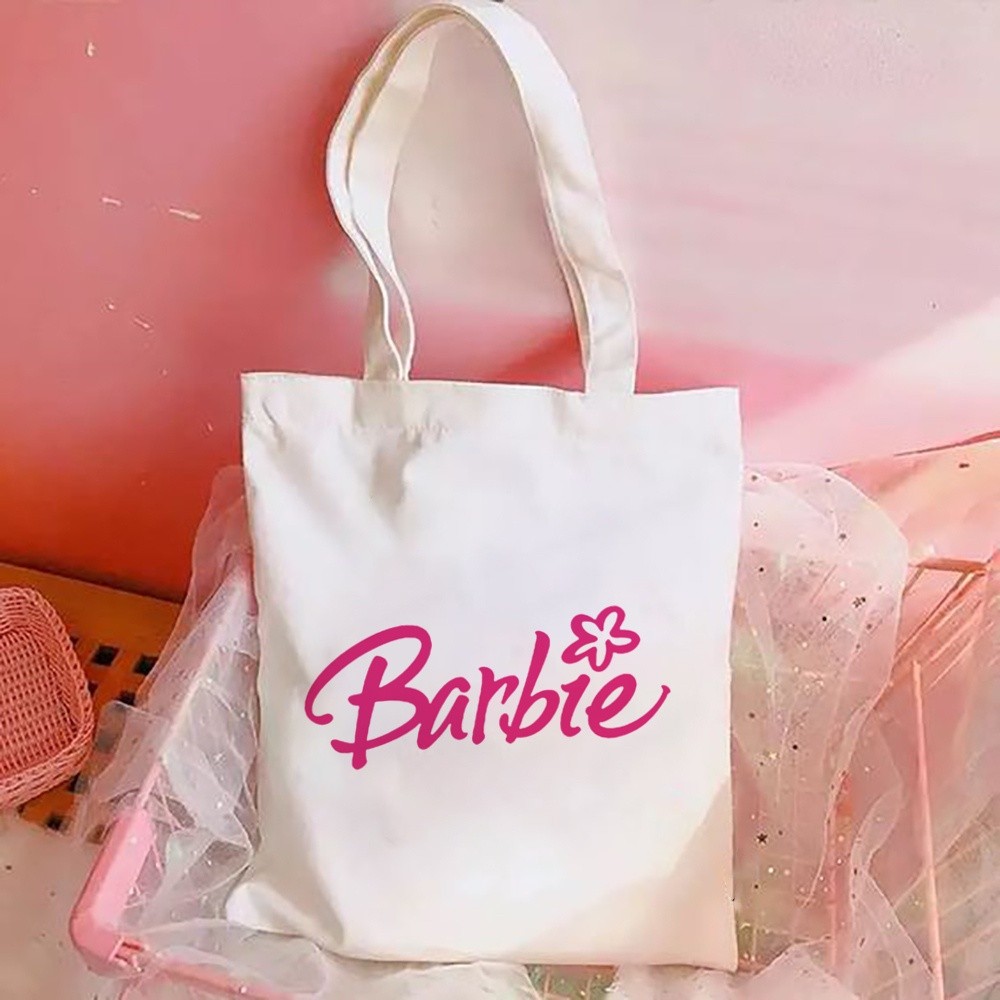Style Accessory Barbie Print Fashion Women's Shoulder Bag Tote Eco Reusable Handbag Portable Daily - Image 3