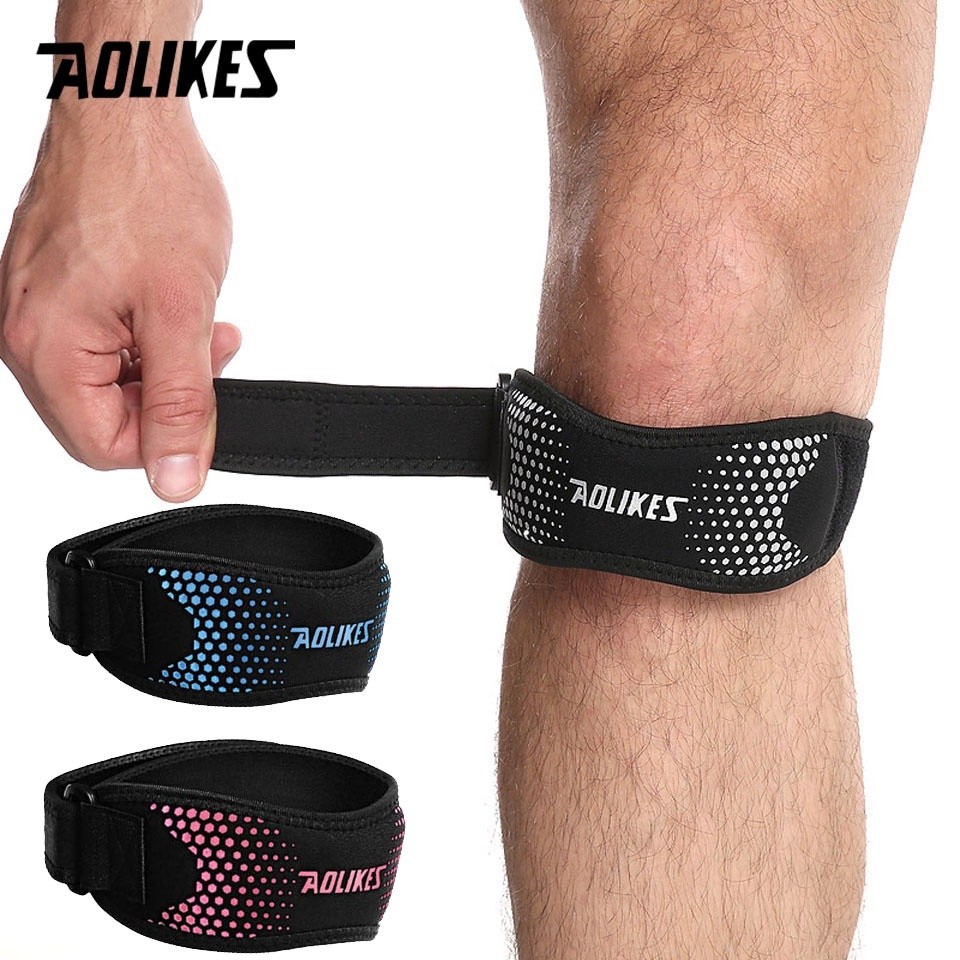 Durable Quality AOLIKES 1Pcs Adjustable Sport Knee Support Brace Patella Sleeve Wrap Cap Stabilizer Basketball Runnin...