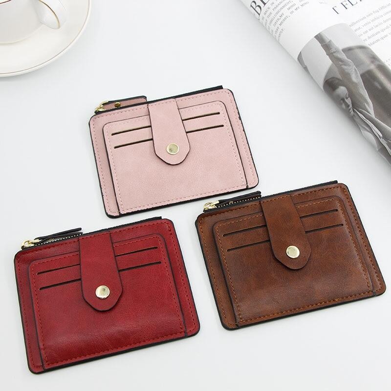 Style Outdoor Small Fashion Credit ID Card Holder Slim Leather Wallet Coin Pocket Man Money Bag Case Men Mini Women B... - Image 4