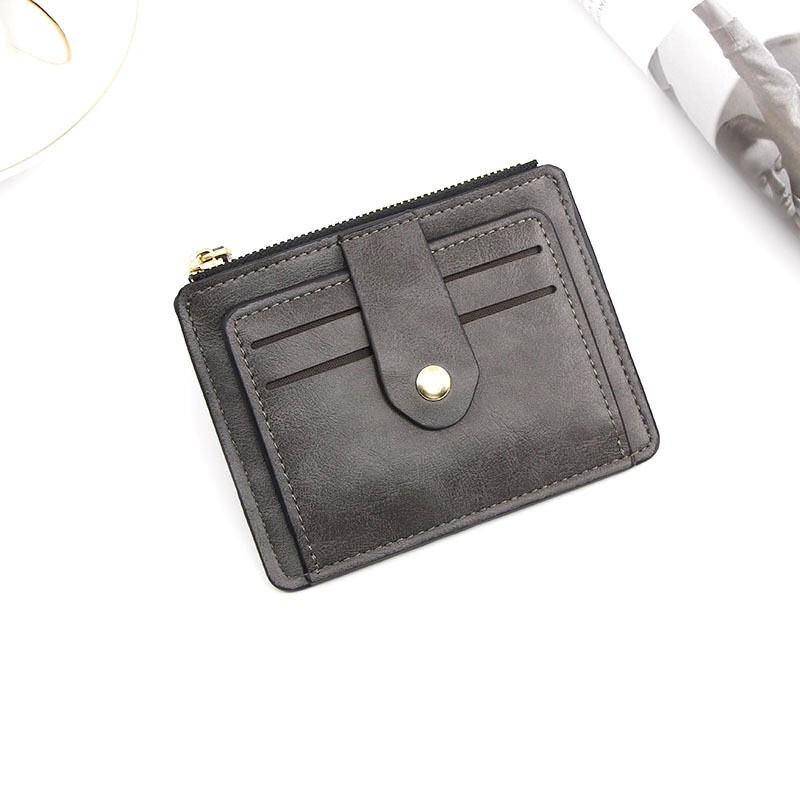 Style Outdoor Small Fashion Credit ID Card Holder Slim Leather Wallet Coin Pocket Man Money Bag Case Men Mini Women B... - Image 2