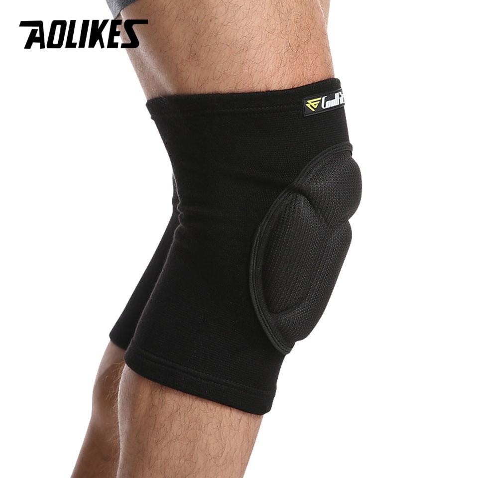 Reliable Durable AOLIKES 1Pair Thick Protective Knee Pads Extreme Non-slip Sports Volleyball Soccer Sponge Guard Fitn... - Image 2