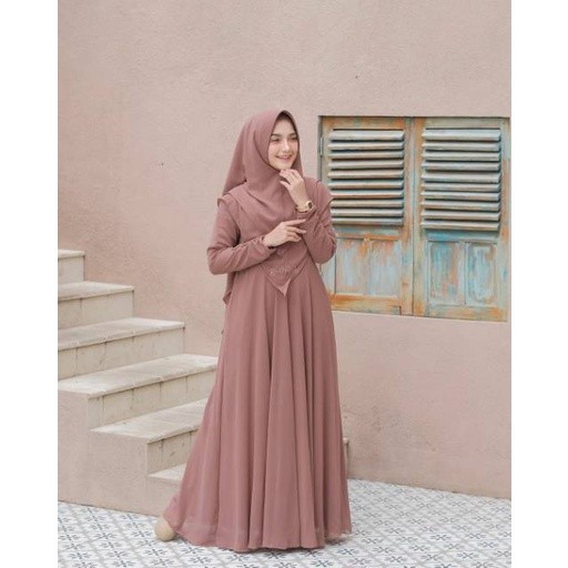 Reliable Essential Gamis SYARI JILBAB 2layer SIZE M L XL XXL XXXL 4XL SET POLOS MAXI DRESS Party Latest PREMIUM Quali... - Image 5