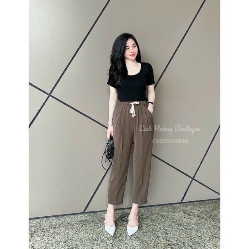 Travel Daily Women's baggy pants elastic waist super hot | 女士宽松裤 松紧腰部超热 - Image 3