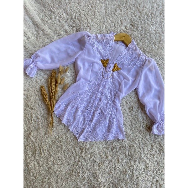 Durable Reliable Balinese Embroidered Velvet KEBAYA Top Only Multi Premium - Image 5