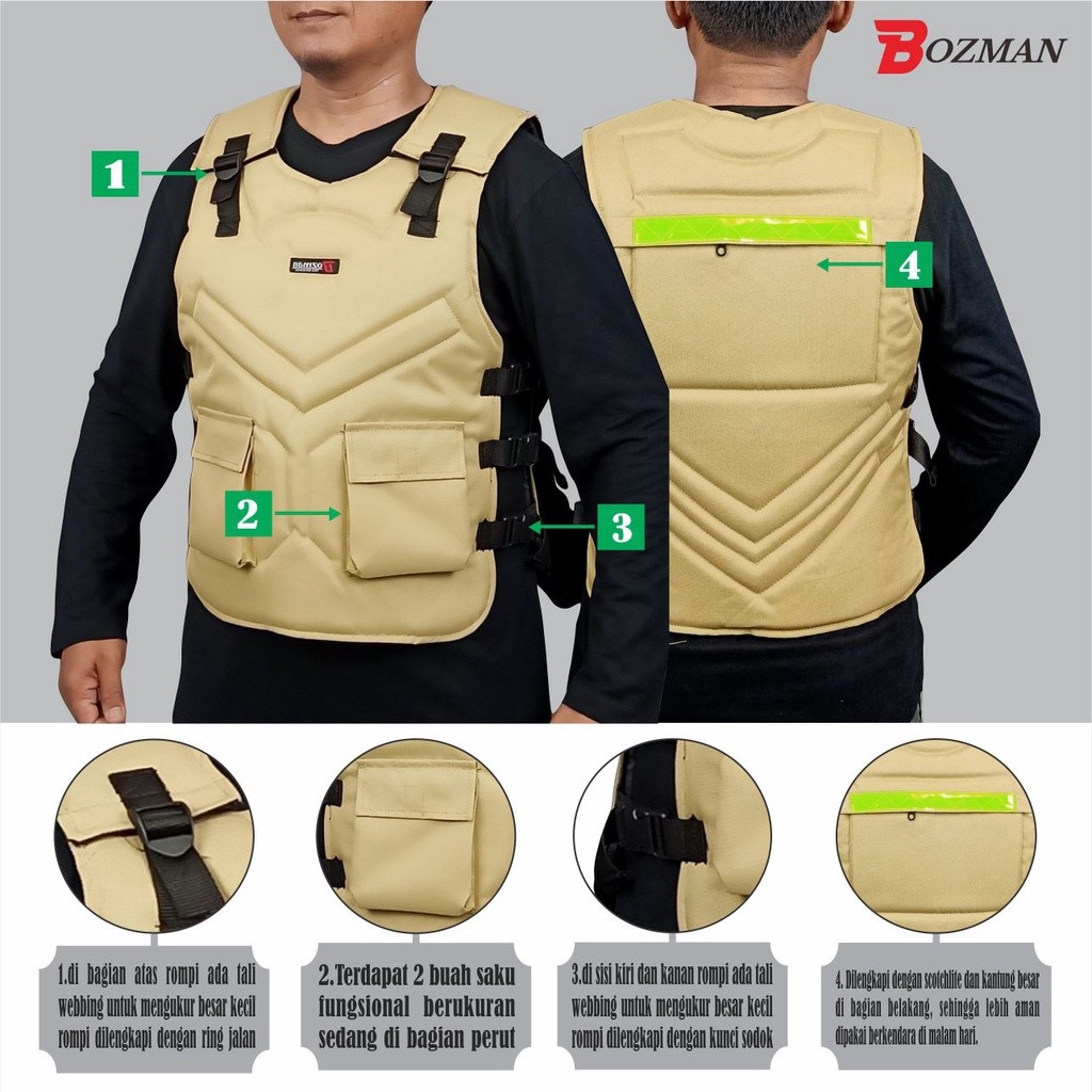 Quality Reliable Motorcycle Vest Touring / Bikeer Material Cordura Premium Body Protector Safety Accessories Riding W... - Image 4