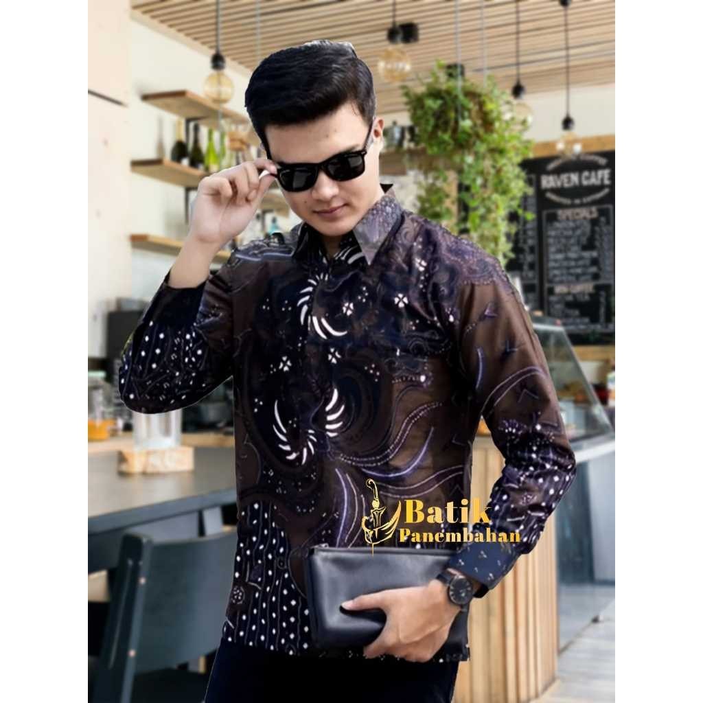 Have Premium KEMEJA BATIK PRIA LENGAN PANJANG MAHESA HITAM LASKALA KEMJA SERAGAM MURAH M L XL XXL - Image 2