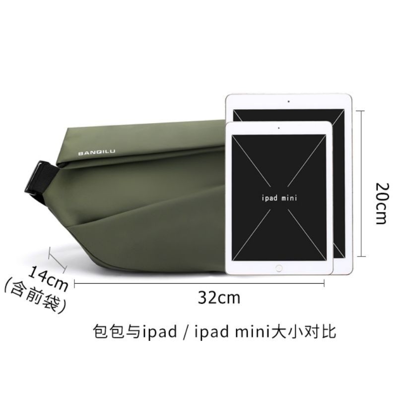 Sling Bag Men Waterproof 单肩包男 Crossbody Bag Men Waist Chest Pouch Bag Men Messenger Shoulder Bag Beg Silang Lelaki