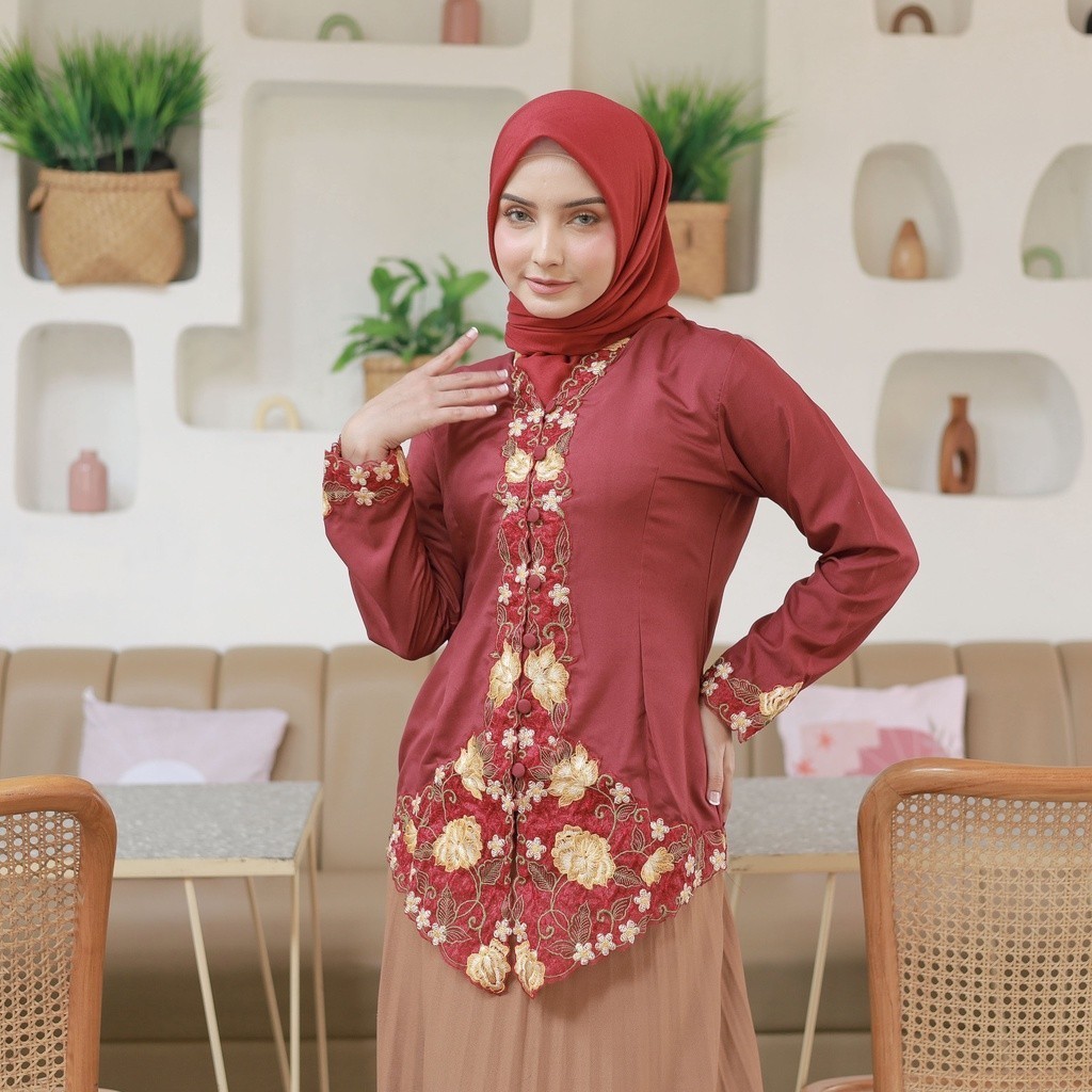 Tille - kebaya Embroidery Color modern Tille Graduation Office Work Embroidery kebaya Tille wrana R24 R27