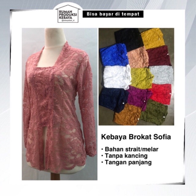 Versatile Purpose Long Sleeve Kebaya bali Brocade sofia bed Lice New - Image 4