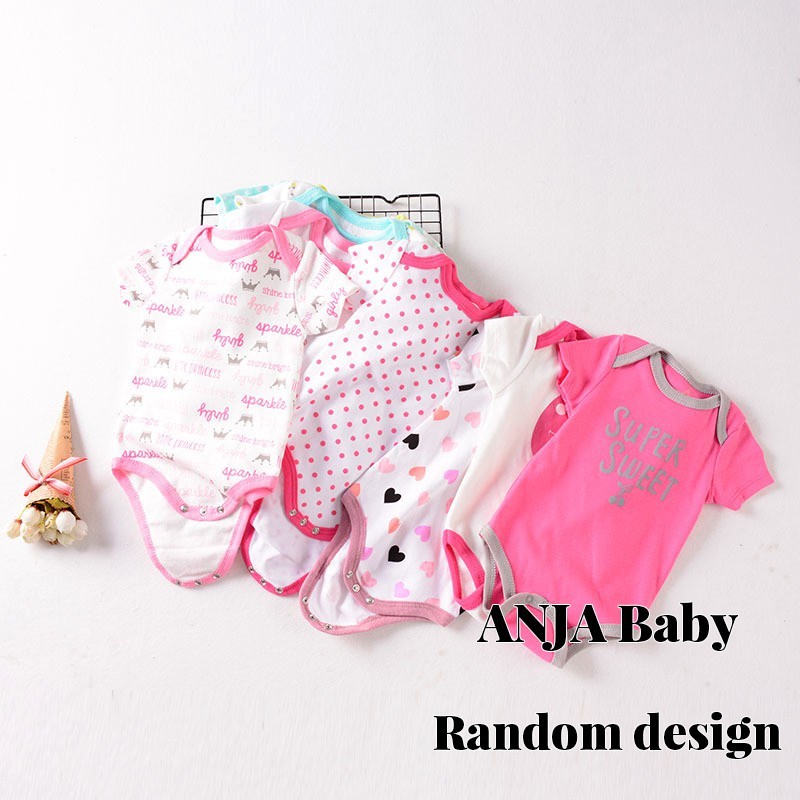 Multi Must Ready Stock Newborn Bodysuits Baby Girls Boys Romper Toddler Short Sleeve Letter Print Jumpsuit Unisex Clo... - Image 4