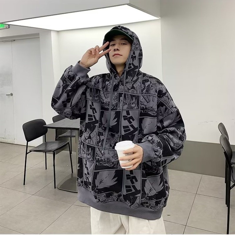 Have Reliable 2 Color Hoodie【M-8XL】Japanese Anime One Piece Full Print pattern hoodie oversize Mens Korean trend ... - Image 4