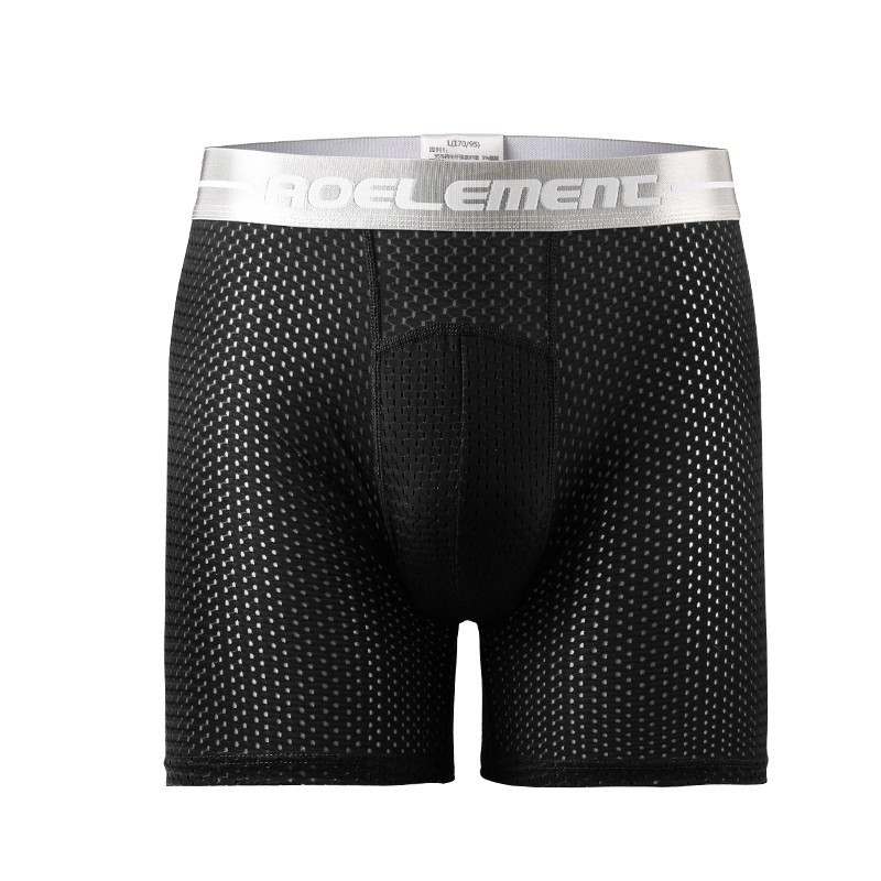 Ice Silk Mesh Sports Underwear Men's Wear-resistant Leg Running Five-point Quick-drying Wear-resistant Crotch Extended B