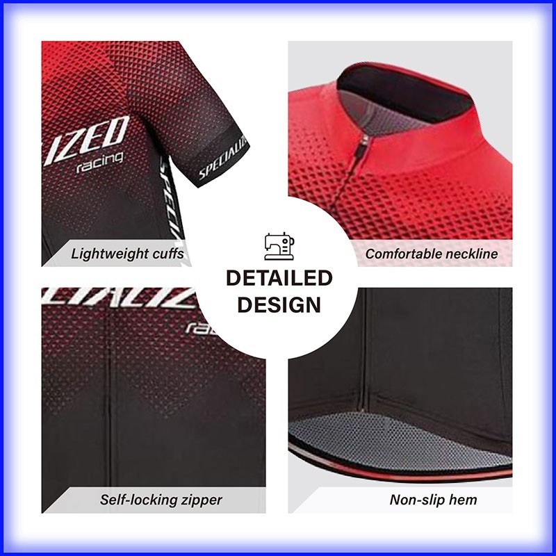 Durable Premium Men's Cycling Jerseys Set MTB Short Sleeves Breathable Quick Drying Clothes Bib Pants Tops Sales Reli... - Image 5