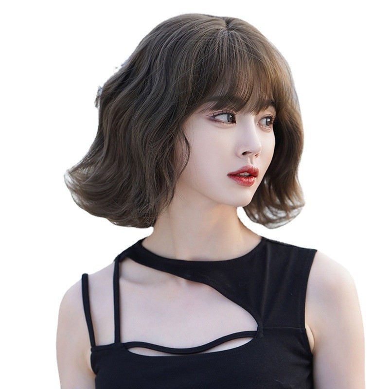 Versatile Multi Wig Female Short Hair Fluffy Natural Wavy Curly Full Headgear Cover Age-Reducing Trimming Wholesale Must - Image 2