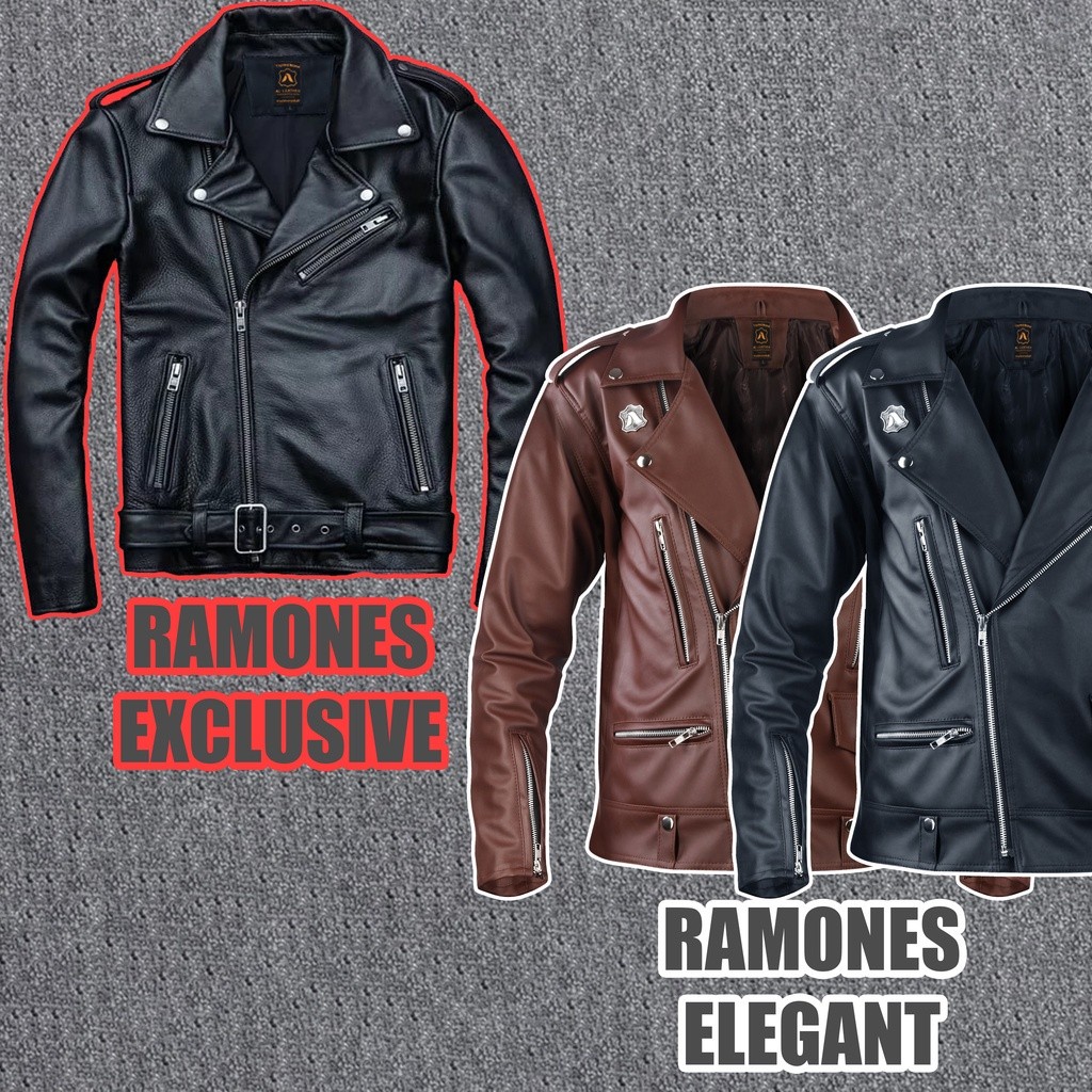 Versatile Essential PRIA Men's Leather Jacket Ramones Goatss Bigsize/Size S M L XL 2XL X3L X4L X5L Purpose - Image 4