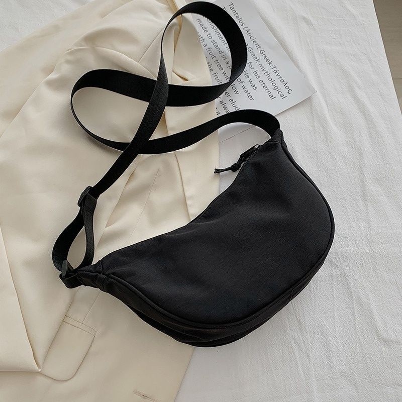 Portable Daily INT Korean Crossbody Bag Sling Uniqlo Ins Fashion Hip Hop Solid Color Shoulder Casual Nylon Underarm S... - Image 2