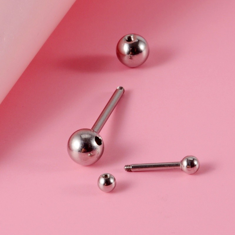 Reliable Multi Dumbbell Titanium Steel Tongue Nail Personality Stainless Earring Piercing Jewelry Ear Studs Quality P... - Image 2