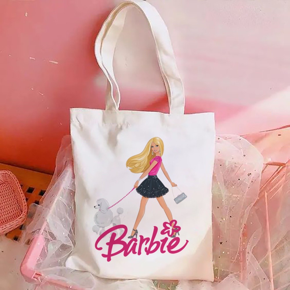 Style Accessory Barbie Print Fashion Women's Shoulder Bag Tote Eco Reusable Handbag Portable Daily - Image 4