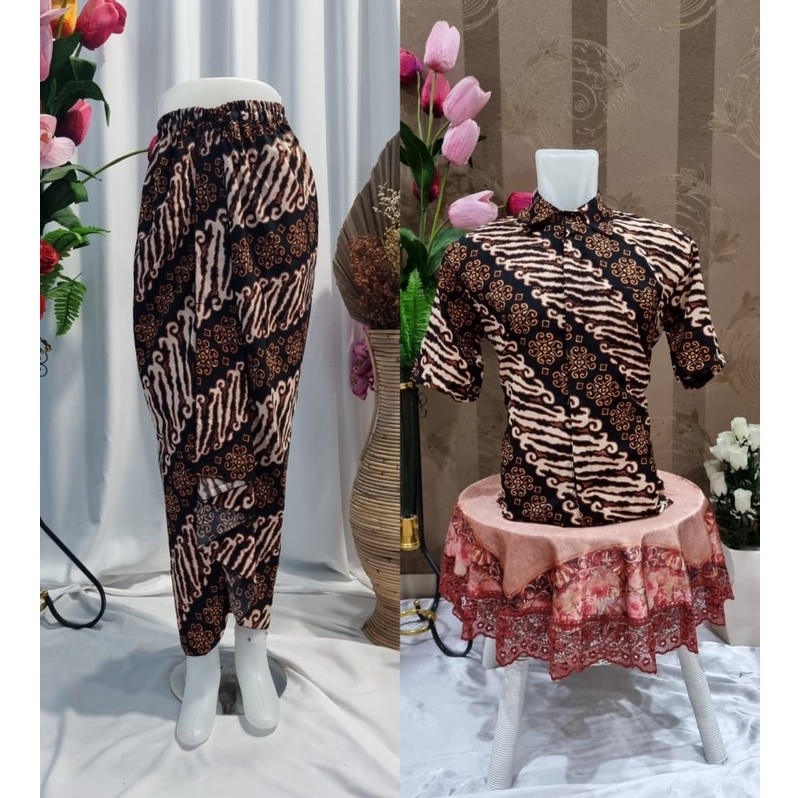 Must Versatile KEMEJA Gallery kebaya Couple Short Shirt mix rempel Skirt Latest volume 2 Quality - Image 3