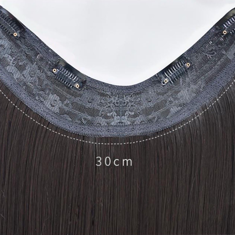 Purpose Reliable Long Curly Hair U-shaped Big Wave Fluffy Corn Perm One Piece Invisible Wool Roll Wig Women Essential - Image 3