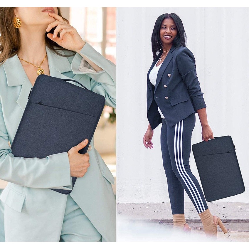 Style Accessory Laptop Sleeve Case Convenient Handle Durable Waterproof Bag Compatible 13.3-15.6 Inch Computer Travel - Image 3