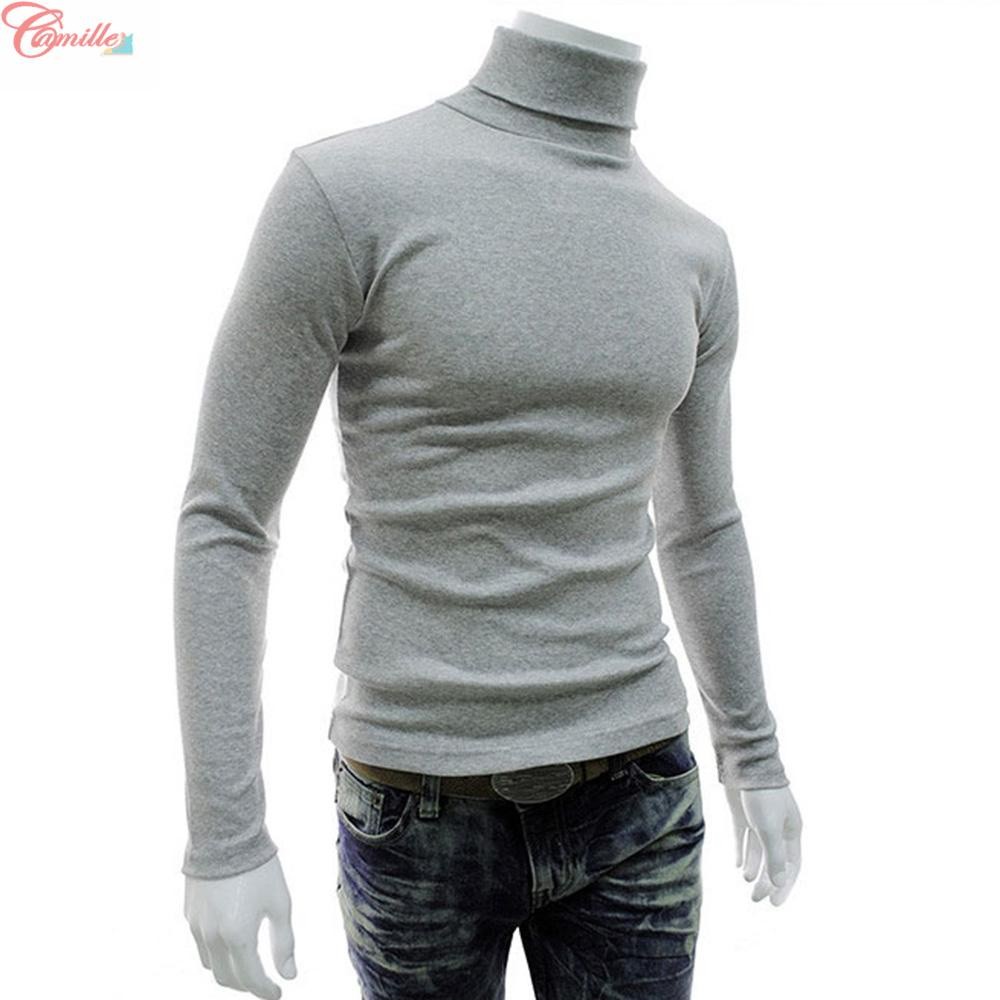 Essential Durable <PTT>Tops Mens Winter Casual Long Sleeve Turtleneck Undershirt Basic T-Shirt Premium - Image 5