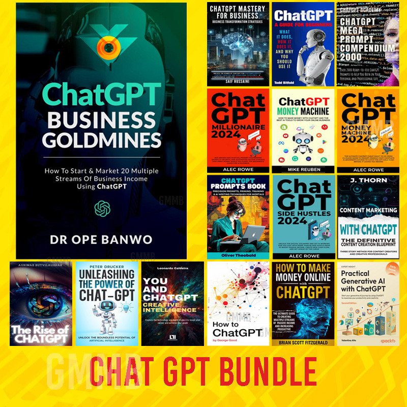 ChatGPT Bundle | Technology | Chat GPT | Skills | Prompts | Learn | Guide | Education | Corporate | AI