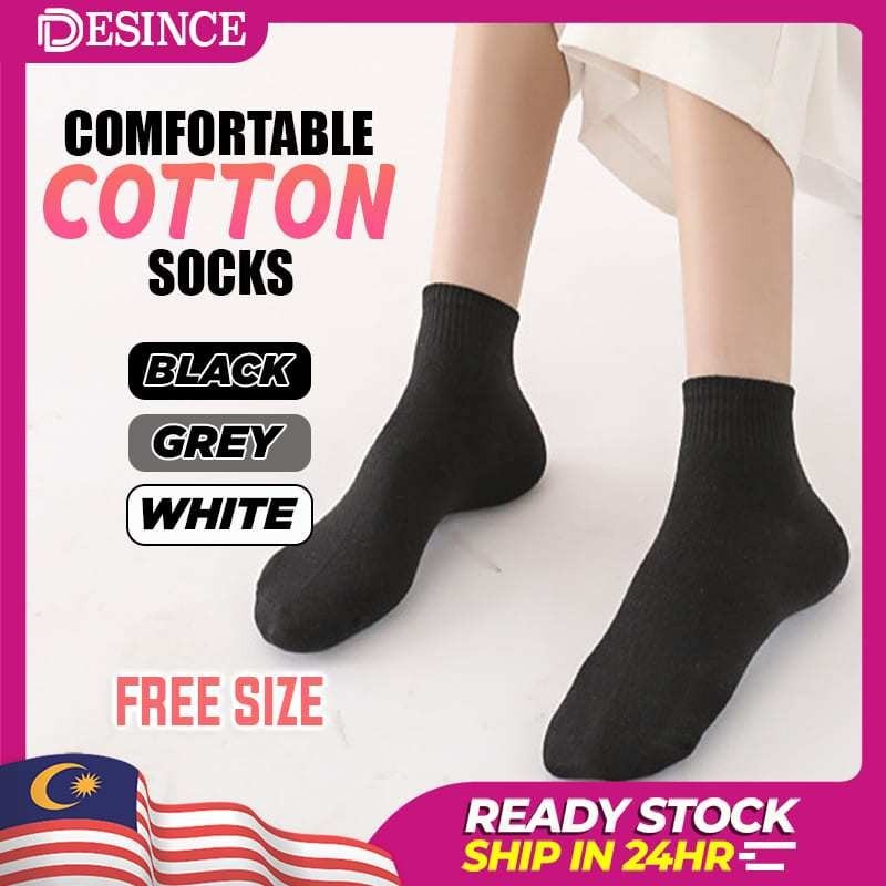 DESINCE Stokin Sekolah Unisex Comfortable Long Socks Office Sock Sneakers Shoes Stokin Work Socks School SK LONG