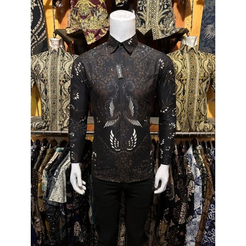 Durable Quality Queen Jaya Baju Batik Pria Lengan Panjang Slimfit Reliable - Image 5