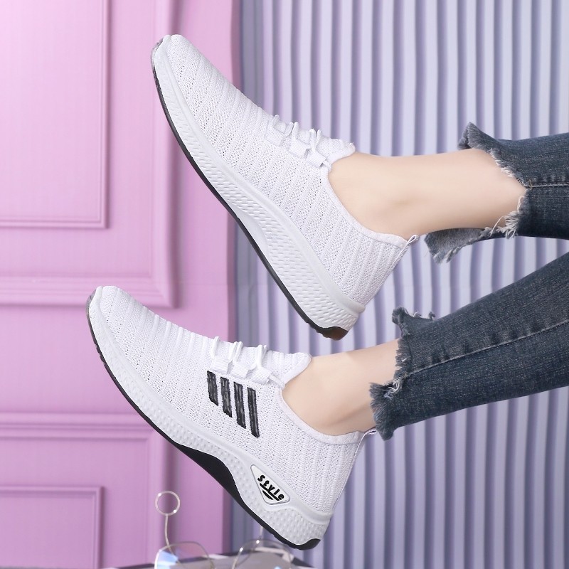 Comfort Walking Gobra SEP101 (Tanpa Kotak) Sepatu Sneakers Wanita SIze 36-42 7 Warna Simple Polos Ringan Garis Korea ... - Image 2