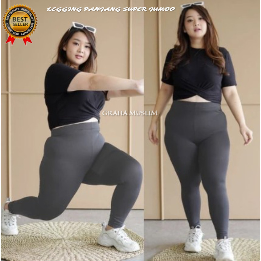 Essential Reliable Super JUMBO Long Leggings PREMIUM Spandex Material Size XXL XXXL Polos BB 80KG 120kg Quality - Image 2