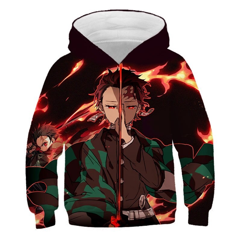 Purpose Durable Demon Slayer 3D baby Kids Hoodie Girls Off white Ghost Blade boys clothes Casual Sweatshirts Pullover... - Image 5