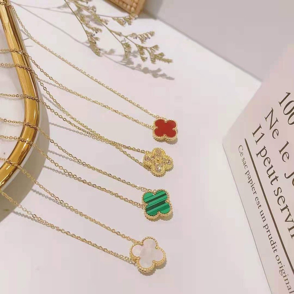 Reliable Purpose Four Leaf Clover Necklace Women Fashion Temperament Luxurious Stainless Steel Gold Accessories Female - Image 2