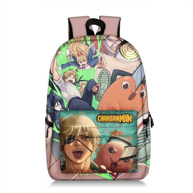 Portable Casual Chainsaw Man Backpack Student Schoolbag Large Capacity Denji Pochita Cartoon Anime Kids Boys Girls Tr... - Image 3