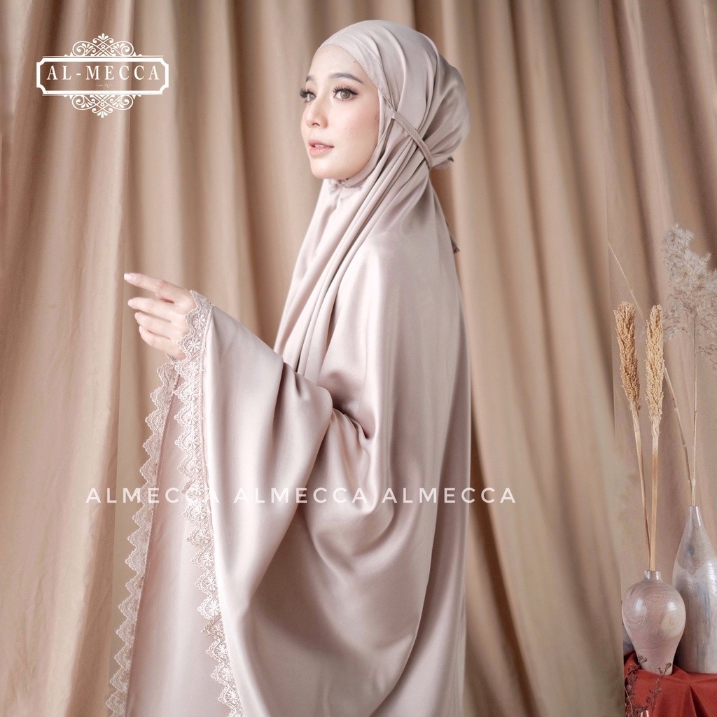 Quality Essential Almecca Mukena Adult Daily Shanum Lace Luxury Jumbo Beautiful Traveling Have Multi - Image 4