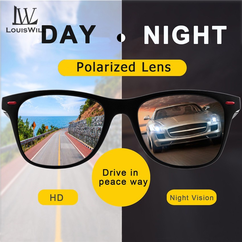 Versatile Have Men Sunglasses Polarized UV400 Day Night Dual Use Safety Driving Vision Eyewear Light Weight Durable P... - Image 4