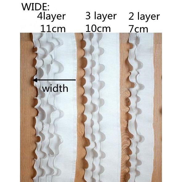 Must Essential 1 meter price Border Lace stretch double fungus wrinkle chiffon elastic pleated skirt DIY Durable - Image 2