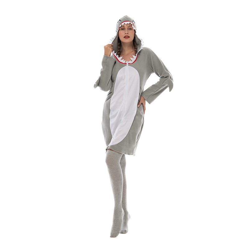 Multi Purpose Ready StockHalloween Costume Women Cute Animal Shark Jumpsuit Parent-child Ocean Cosplay Outfit Carniva... - Image 5