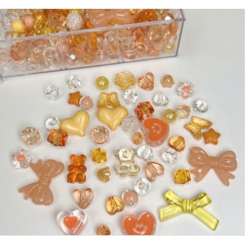 Accessory Travel Acrylic beads handmade DIY mixed material bag jewelry rubber band accessories 20pcs Portable Trendy - Image 5