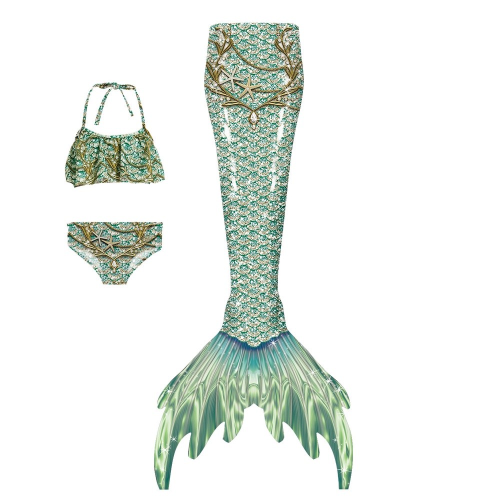 Reliable Multi 2023 Girls Mermaid Tail Swimsuit Children Little Costume Cosplay Beach Clothes Bathing Suit - Image 5