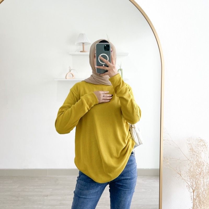 Reliable Purpose Needle Pull Out T-Shirt/Unisex Long Sleeve Rib T-Shirt | Kaos Cabut Jarum Plisket / Lengan Panjang U... - Image 2